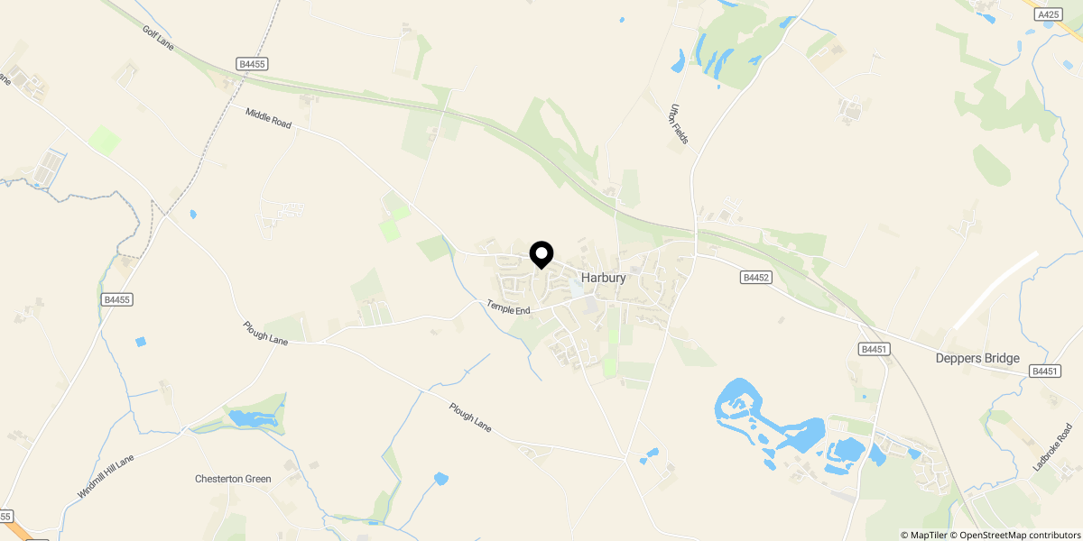 Approximate location of Sutcliffe Drive, Harbury, Leamington Spa, Warwickshire, CV33 9LT